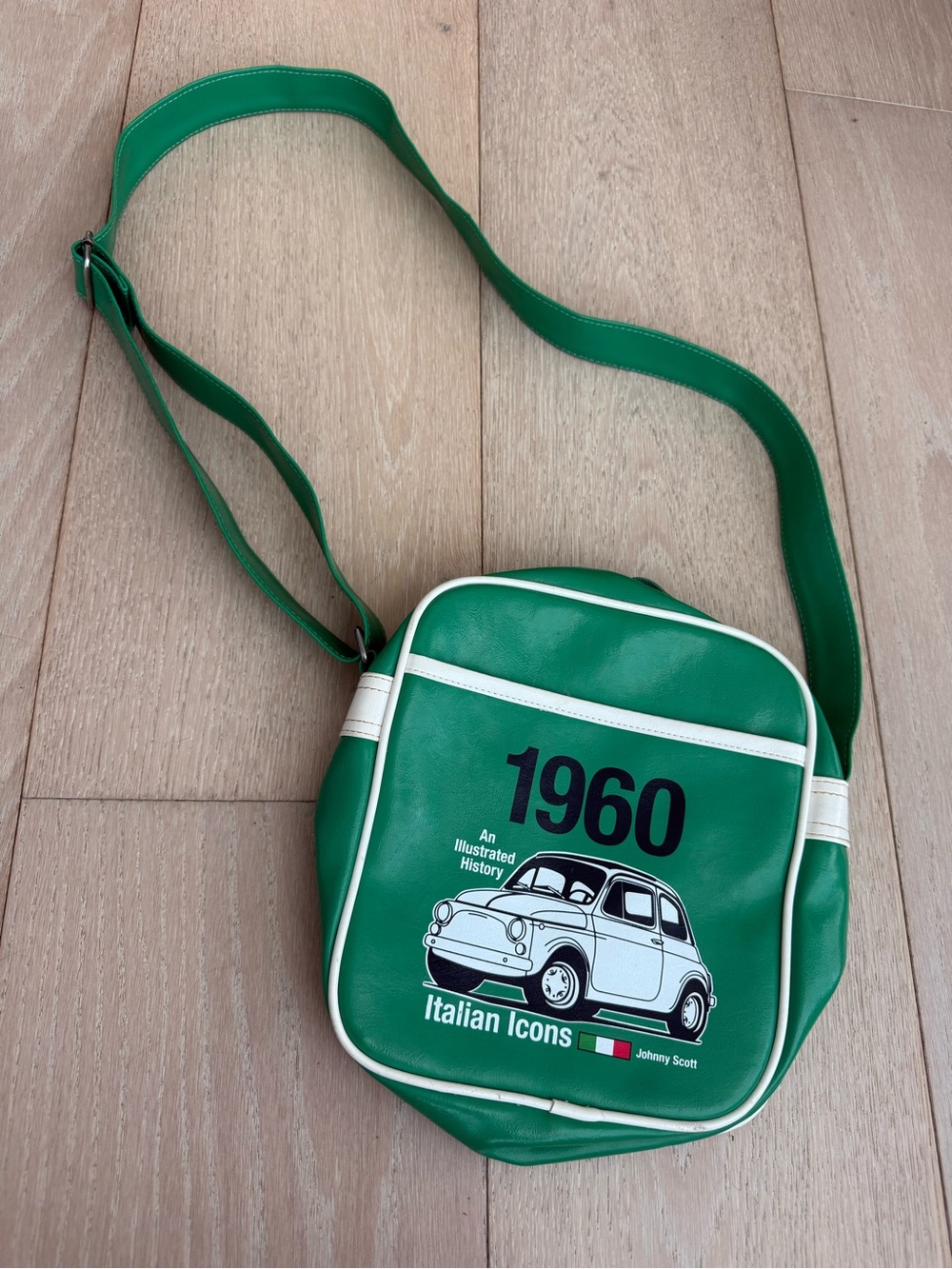 Vintage Green Italian Fiat Crossbody Bag